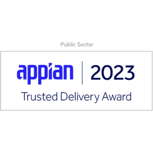 Appian 2023 Trusted Delivery Award Public Sector