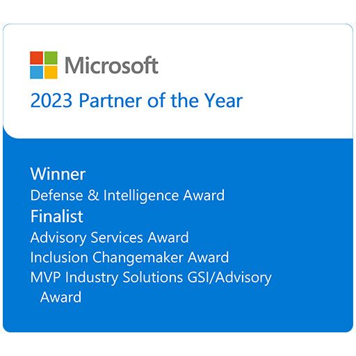 Microsoft 2023 Global Defense & Intelligence Partner of the Year