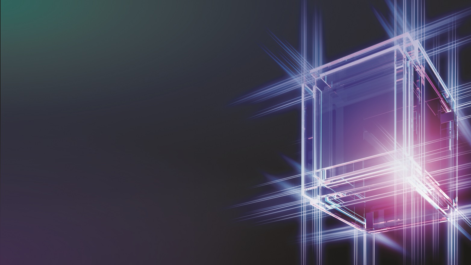 abstract glass cube