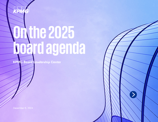 On the 2025 board agenda