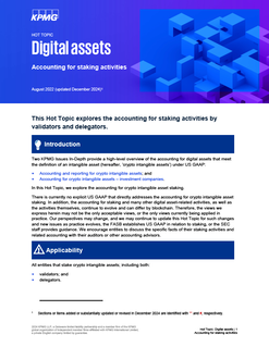 Hot Topic: Accounting for staking activites