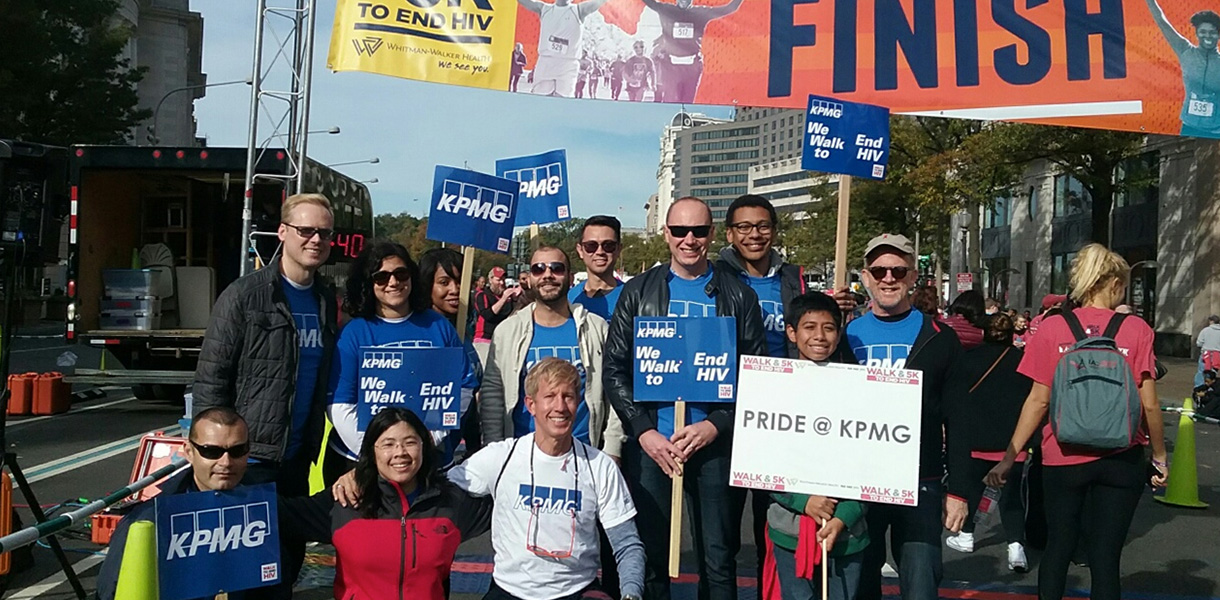 KPMG staff at a Walk to End HIV
