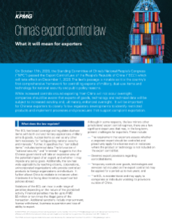 China's Export Control Law