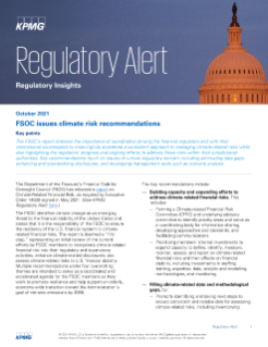 FSOC issues climate risk recommendations
