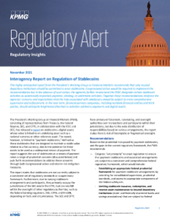 Interagency Report on Regulation of Stablecoins