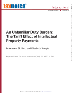 The Tariff Effect of Intellectual Property Payments