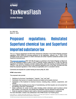 Proposed regulations: Reinstated Superfund chemical tax and Superfund imported substance tax