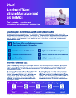 Accelerate ESG and climate data management and analytics