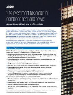 Investment tax credit for combined heat and power