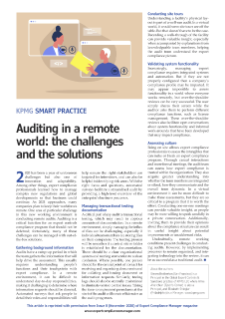 Auditing in a Remote World: The Challenges and the Solutions