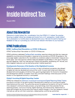 Inside Indirect Tax - August 2022