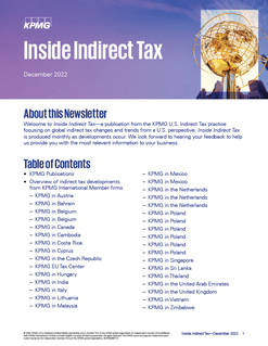 Inside Indirect Tax - December 2022
