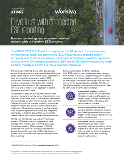 Drive trust with connected ESG reporting