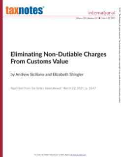 Eliminating Non-Dutiable Charges from Customs Value