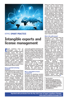 Intangible Exports and License Management - KPMG Trade & Customs