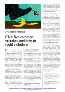ITAR: Five Common Mistakes and How To Avoid Violations
