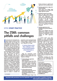 The ITAR: Common Pitfalls and Challenges