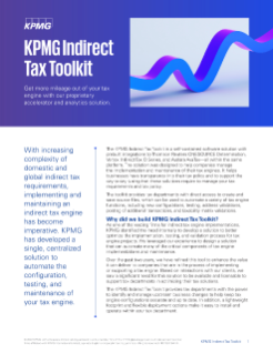 KPMG Indirect Tax Toolkit