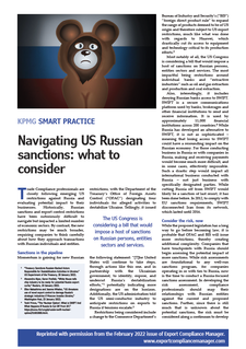 Navigating U.S. Russian Sanctions: What TO Consider