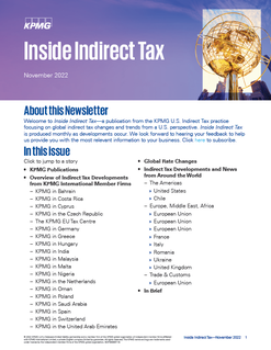 Inside Indirect Tax - November 2022