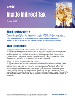 Inside Indirect Tax - October 2022