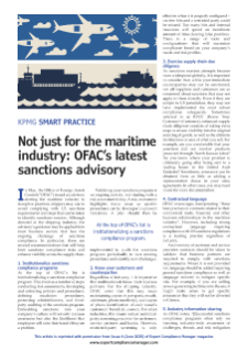 Not Just for the Maritime Industry: OFAC's Latest Sanctions Advisory