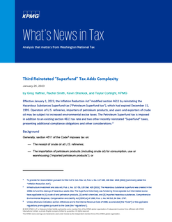 What’s News in Tax
