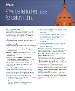 KPMG Center for Healthcare Regulatory Insight