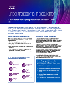 Unlock the potential in procurement