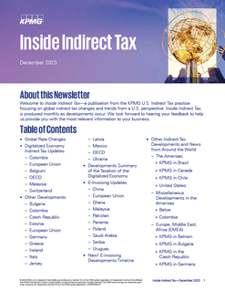 Inside Indirect Tax - December 2023
