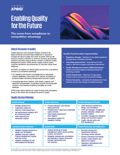 Enabling Quality for the Future: The move from compliance to competitive advantage