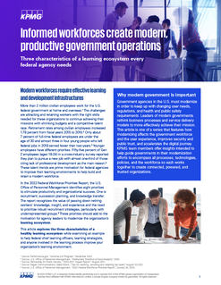  Informed workforces create modern, productive government operations