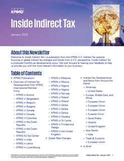 Inside Indirect Tax - January 2023