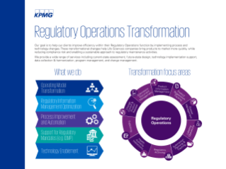 Regulatory Operations Transformation