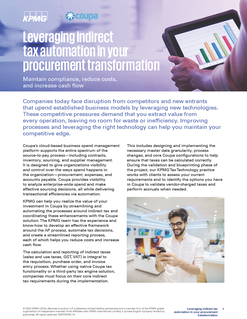 Leveraging indirect tax automation in your procurement transformation