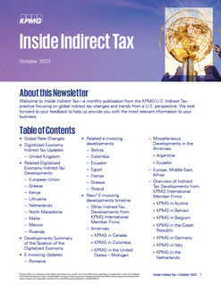 Inside Indirect Tax - October 2023