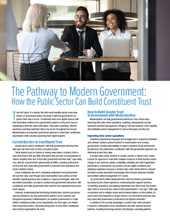 Governing: The Pathway to Modern Government: How the Public Sector Can Build Constituent Trust