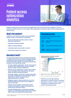 Patient access optimization analytics