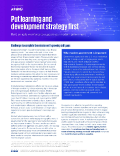 Put learning and development strategy first