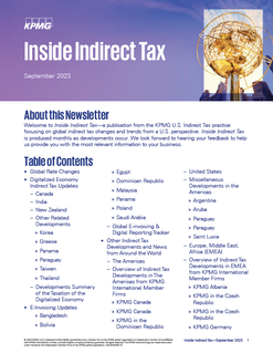 Inside Indirect Tax - September 2023