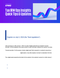 Cost Basis Reporting for U.S. Digital Asset Brokers 