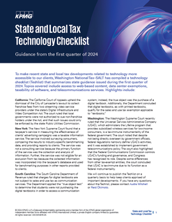 State and Local Tax Technology Checklist