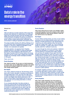 Data’s role in the energy transition
