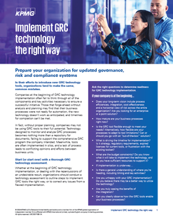 Implement GRC technology the right way