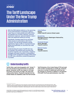 The Tariff Landscape Under The New Trump Administration