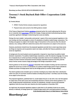 Treasury Stock Buyback Rule Offers Corporations Little Clarity