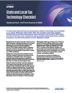 State and Local Tax Technology Checklist