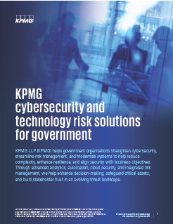 cybersecurity and technology risk solutions for government