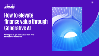 How to elevate finance value through Generative AI