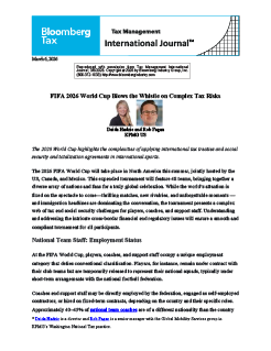 FIFA 2026 World Cup Blows the Whistle on Complex Tax Risks
